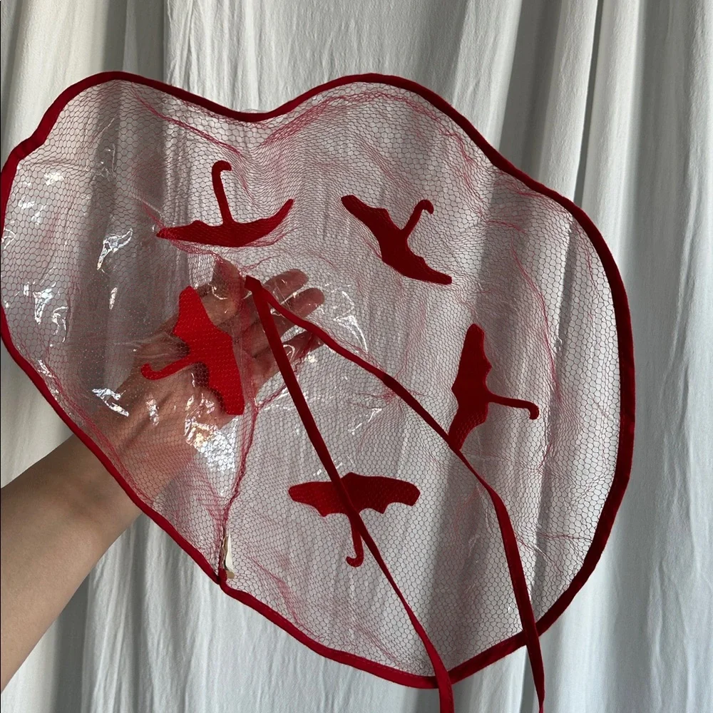 This is Rare Rain Hat Hair and makeup shield 1960 era like new Adorable Mesh in - Picture 6 of 9